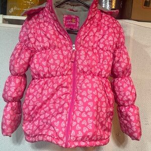 Pink Platinum Heart Pattern Jacket 10/12